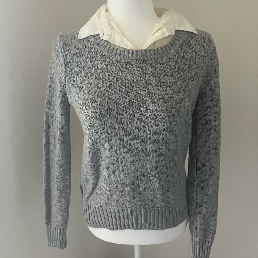 Forever 21 Grey Sweater with Collar